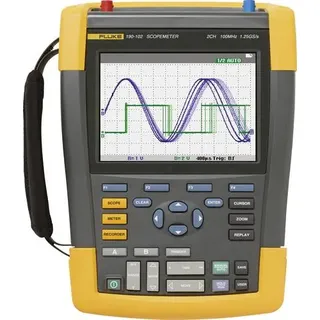 Fluke 190-202-III Hand-Oszilloskop 200MHz 2-Kanal 2.5 GSa/s 30 kpts 8 Bit 1 Set