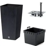 Prosperplast Blumentopf 26,5 x 26,5 x 50 cm Anthrazit