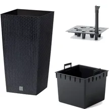 Prosperplast Blumentopf 26,5 x 26,5 x 50 cm Anthrazit