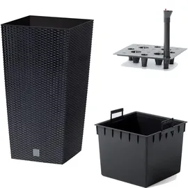 Prosperplast Blumentopf 26,5 x 26,5 x 50 cm Anthrazit