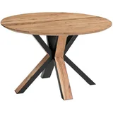 möbelliebling Runder Esszimmertisch 105 x 77 x 105 cm Akazie naturfarben