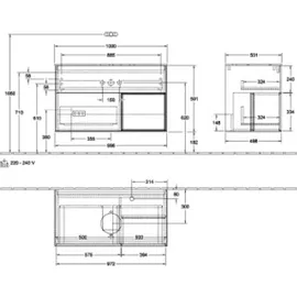 Villeroy & Boch Finion Waschtischunterschrank F901GNGN