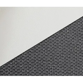 DeLife Ecksofa Clovis Weiss Schwarz Hocker Armlehne Ottomane Rechts modular, Design Ecksofas, Couch Loft, Modulsofa, modular