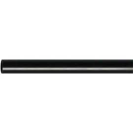 MYDECO Gardinenstange für Ringe Schwarz Ø 2 cm x 240 cm