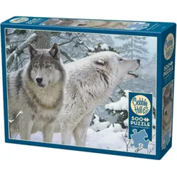 COBBLE HILL 3845038 Puzzle 500 Teile Wölfe im Schnee