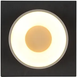 GLOBO Raymond 1 eckig schwarz-gold Kunststoff, Metall