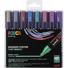 p.o.s.c.a. Marker UNI POSCA PC-5M 8er Set Metallic