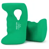 HXD-ERGO Hanteln Set Frauen, Neopren Hanteln 2er Set für Krafttraining Yoga Pilate Gymnastik Boxen, Komfortables Ergonomisches Design, 1,4kg/1,8kg/2,3kg/2,7kg/3,2kg/3,6kg, Grün