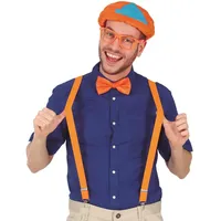 Fiestas Guirca Kostüm, Clown Karneval Accessoire Set Mütze Brille Fliege Hosenträger Lustig