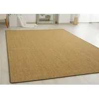 Steffensmeier Sisal Teppich Acapulco - gekettelter Sisalteppich aus 100% Sisal in Kork-Braun, Größe: 200x200 cm