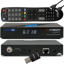 Octagon SFX6018 S2+IP - H.265 HEVC 1x DVB-S2 HD E2 Linux Smart Sat Receiver mit Aufnahmefunktion, 300Mbit/s WLAN Stick