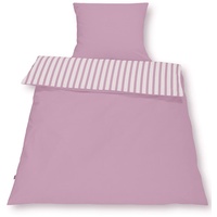 Setex Baumwoll-Wendebettwäsche, Bezug für Bettdecke im Set mit Kissenbezug, 100 % Baumwolle, 2-teiliges Bettwäsche-Set
