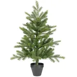 CASANOVA casa NOVA Künstlicher Weihnachtsbaum H 75 cm GRANDIS, Grün Kunststoff - mit Kunststofftopf