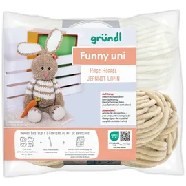 Gründl Häkelset Funny uni Hase Hoppel 120 m
