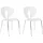 Beliani Esszimmerstuhl 2er Set Weiß