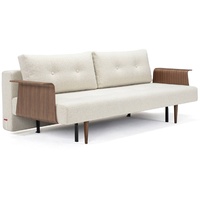 INNOVATION LIVING Schlafsofa mit Armlehnen Recast Plus dunkel Stoff Off White