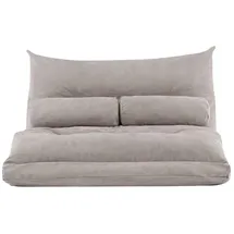 Costway Bodensofa 3-Sitzer Grau