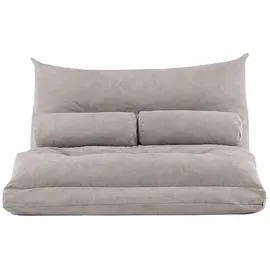 Costway Bodensofa 3-Sitzer Grau