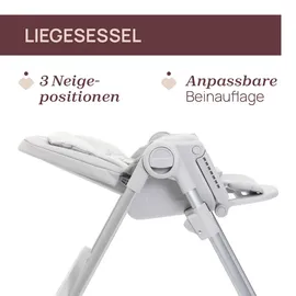Chicco Hochstuhl Polly Armonia Steel, mit Essbrett grau