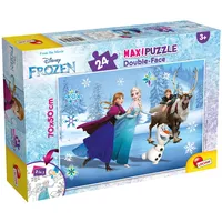 Lisciani Doppelseitiges Maxi-Puzzle Frozen, 24 Teile,