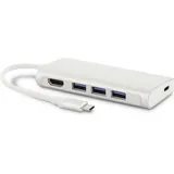 LMP USB-C zu (USB-C, 5 Ports), Dockingstation + USB Hub, Weiss