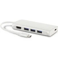 LMP USB-C zu (USB-C, 5 Ports), Dockingstation + USB Hub, Weiss
