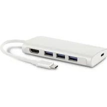 LMP USB-C zu (USB-C, 5 Ports), Dockingstation + USB Hub, Weiss