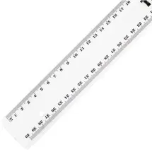 TSI Lineal 46040 40 cm Kunststoff mit Tuschefacette transparent