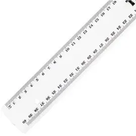 TSI Lineal 46040 40 cm Kunststoff mit Tuschefacette transparent