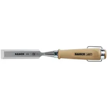 BAHCO Stechbeitel Holzgriff, vernickelter Stahlring, 14 x 140 mm (425-14)