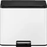 Eko Treteimer EKO Casa III Anzahl Fächer 2 20 Liter 9 Liter weiß schwarz - Essential Recycler 20+9 - Steel Polypropylene - - Weiß