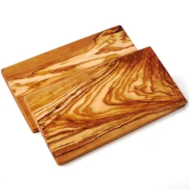 dasolivenholzbrett 2er Set Frühstücksbrett rechteckig 25cm