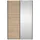 VCM Schiebetürenschrank Bergamo 140 x 220 x 0 cm Braun