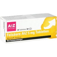 AbZ Pharma GmbH Folsäure AbZ 5 mg Tabletten