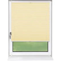 deco-raum Plissee Basic 90 x 150 cm Hellorange Blickdicht Klemmfix