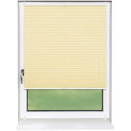 deco-raum Plissee Basic 90 x 150 cm Hellorange Blickdicht Klemmfix