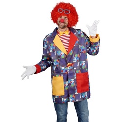 Metamorph Kostüm Wild gemusterte Clownsjacke, Anzugsjacke für Clowns mit Selbstbewusstsein bunt 50-52