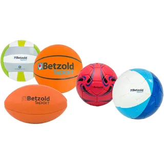 Betzold Sport - Ball-Set - Schulsport Sportbälle Fußball Volleyball Rugby Handball Basketball