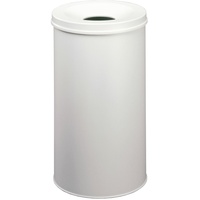 Durable Papierkorb Safe rund, selbstlöschender Deckel, 60 Liter, grau,