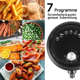 GOURMETmaxx Heißluft-Fritteuse Mechanisch 2,3l schwarz