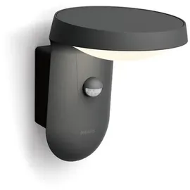 Philips Außenleuchte Aluminium, Kunststoff, Metall 18,8 cm mit Bewegungsmelder schwarz