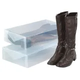Wenko Aufbewahrungsbox für Stiefel 2er Set transparent