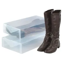 Wenko Aufbewahrungsbox für Stiefel 2er Set transparent