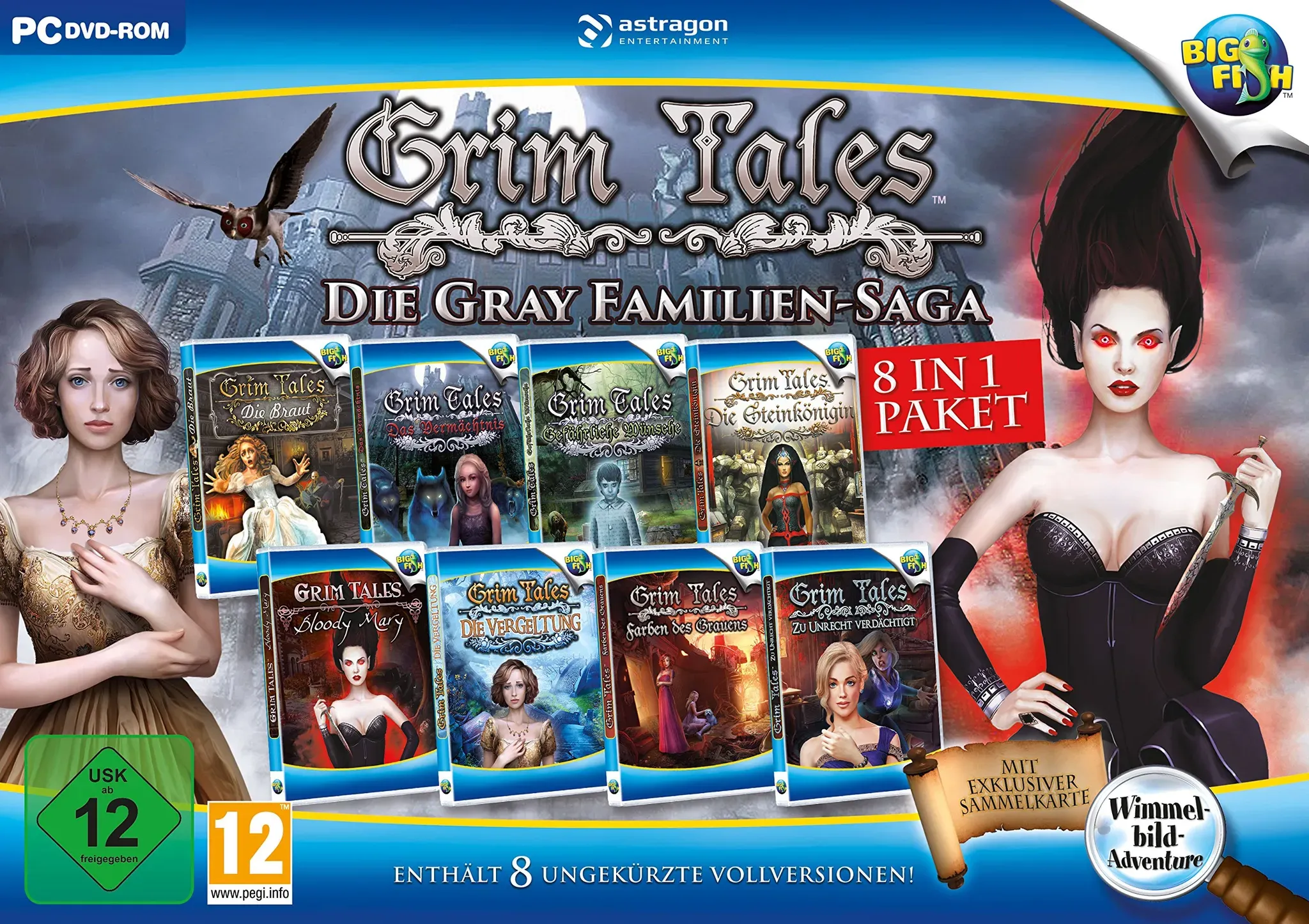 Grim Tales: Die Gray Familien-Saga (Big Fish 8 in 1 Bundle) [PC] (Neu differenzbesteuert)