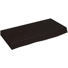 vidaXL Waschtischplatte Dunkelgrau 60x30x6 cm Massivholz Behandelt