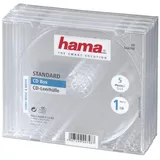 Hama 44748 CD-Leerhüllen 5er-Pack transperant