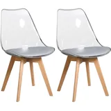 4 Chaises Tulipes Salle À Manger Scandinaves Bm Home Salle De Bureau, Pieds En Bois De Hêtre Massif, Bleues
