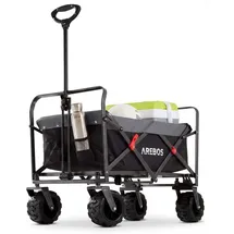 Arebos Bollerwagen faltbar schwarz