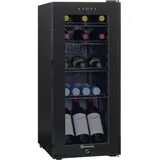 sommertal Kühlschrank GK60– Leiser Getränkekühlschrank mit LED, Touchscreen & Schloss kleiner Flaschenkühlschrank schwarz 60L
