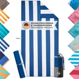 Blumtal Handtuch 90 x 180 cm blau gestreift